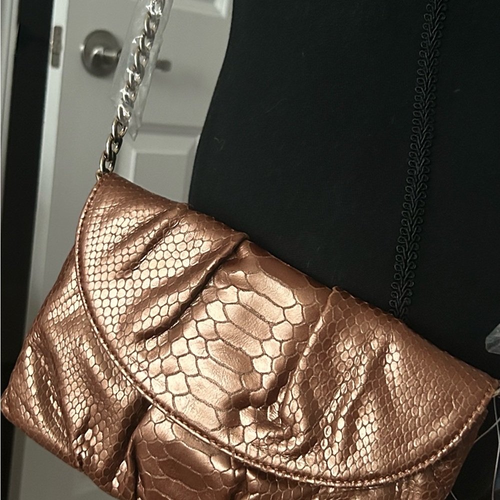 Small shoulder purse copper gold
